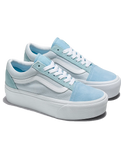 The Vans Womens Old Skool Stackfrom Shoes in Colour Block Blue