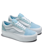 The Vans Womens Old Skool Stackfrom Shoes in Colour Block Blue