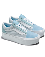 The Vans Womens Old Skool Stackfrom Shoes in Colour Block Blue