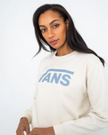 The Vans Womens Classic V BFF Crew Sweatshirt in Turtle Dove