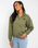 The Vans Womens Leighton Mock Neck Fleece Jacket in Olivine