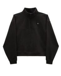 The Vans Womens Leighton Mock Neck Fleece Jacket in Black