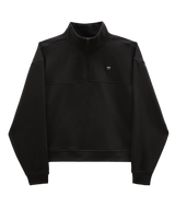 The Vans Womens Leighton Mock Neck Fleece Jacket in Black