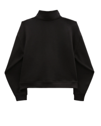 The Vans Womens Leighton Mock Neck Fleece Jacket in Black