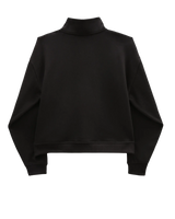 The Vans Womens Leighton Mock Neck Fleece Jacket in Black