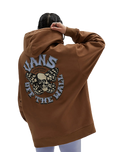 The Vans Womens Skullyfly Hoodie in Sepia