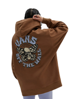 The Vans Womens Skullyfly Hoodie in Sepia