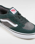 The Vans Boys Boys Rowley Classic Shoes in Green Gables & White