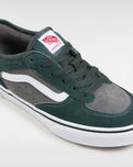 The Vans Boys Boys Rowley Classic Shoes in Green Gables & White