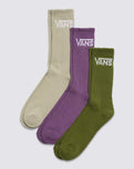 The Vans Mens Classic Crew Socks (3 Pack) in Pesto