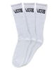 The Vans Mens Classic Crew 3 Pack Socks in White