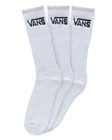 The Vans Mens Classic Crew 3 Pack Socks in White