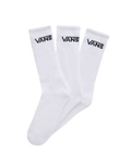 The Vans Mens Classic Crew 3 Pack Socks in Black & White