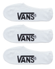 The Vans Mens Classic No Show 3 Pack Socks in White