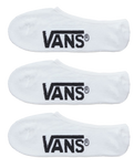 The Vans Mens Classic No Show 3 Pack Socks in White