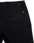 Arroyo Wide Leg Cargo Trousers in Black