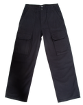 Arroyo Wide Leg Cargo Trousers in Black