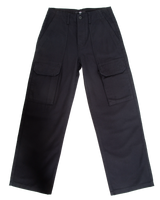 Arroyo Wide Leg Cargo Trousers in Black