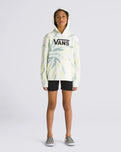 The Vans Girls Girls Spiral Tie Dye Hoodie in Iceberg Green