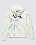 The Vans Girls Girls Spiral Tie Dye Hoodie in Iceberg Green