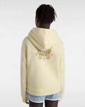 The Vans Girls Girls Butterfly Cocoon Zip Hoodie in Almond Oil