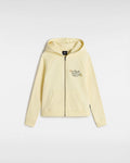 The Vans Girls Girls Butterfly Cocoon Zip Hoodie in Almond Oil