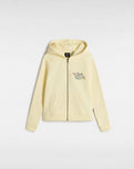 The Vans Girls Girls Butterfly Cocoon Zip Hoodie in Almond Oil