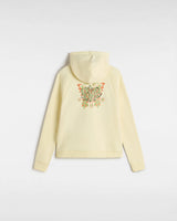 The Vans Girls Girls Butterfly Cocoon Zip Hoodie in Almond Oil