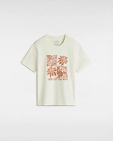 The Vans Girls Girls Tropic Check T-Shirt in Marshmallow