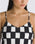 The Vans Womens Benton Checker Cami Dress in Black & Marshmallow