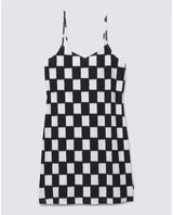 The Vans Womens Benton Checker Cami Dress in Black & Marshmallow