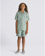 The Vans Boys Boys Skeleton Shirt in Iceberg Green