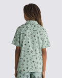 The Vans Boys Boys Skeleton Shirt in Iceberg Green