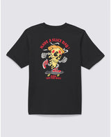 The Vans Boys Boys Pizza Skull T-Shirt in Black