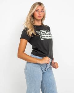 The Vans Womens Rugged Box T-Shirt in Black