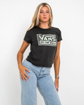 The Vans Womens Rugged Box T-Shirt in Black