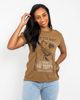 The Vans Womens Scorp Trip T-Shirt in Otter