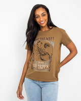 The Vans Womens Scorp Trip T-Shirt in Otter