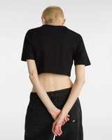 The Vans Womens Growing Ideas Crop II T-Shirt in Black