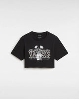 The Vans Womens Growing Ideas Crop II T-Shirt in Black