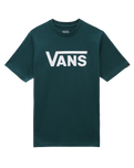 The Vans Mens Classic T-Shirt in Deep Teal & White