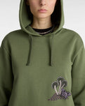 The Vans Womens Dazed Strange Hoodie in Olive