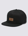 Off The Wall Patch Snapback Cap in Black