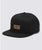 Off The Wall Patch Snapback Cap in Black