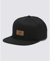 Off The Wall Patch Snapback Cap in Black