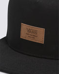 Off The Wall Patch Snapback Cap in Black