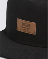 Off The Wall Patch Snapback Cap in Black