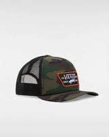 The Vans Boys Boys Full Patch Trucker Cap in Classic Camo