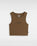 The Vans Womens Small Staple Fitted Crop Vest in Sepia