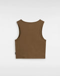 The Vans Womens Small Staple Fitted Crop Vest in Sepia